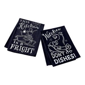 This Kitchen is a Fright Witches Dont Do Dishes Kitchen Dish Towels Set of Two